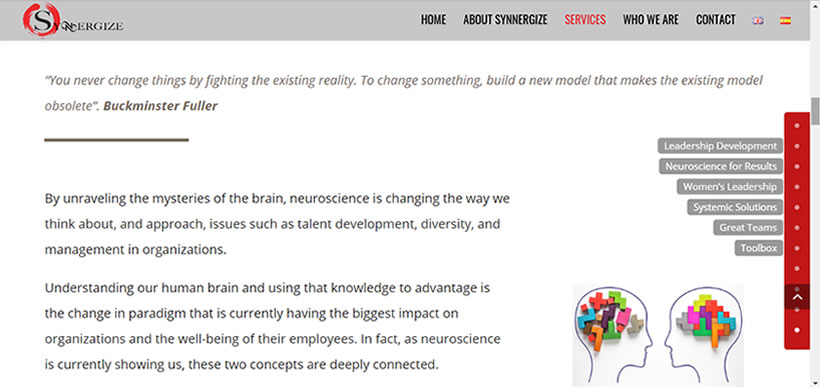 diseño sitio web servicios coaching